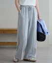 Discoat 裏毛センタープレスワイドパンツ ディスコート パンツ その他のパンツ グレー ベージュ【送料無料】