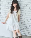 【SALE/50%OFF】archives スカラップコットンレースノースリミニワンピース アルシーヴ ワンピース・ドレス チュニック ブラック ホワイト