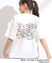 SHOO・LA・RUE 【パントビスコ/ぺろち】プリントTシャツ シューラルー トップス カットソー・Tシャツ グレー ブルー ホワイト
