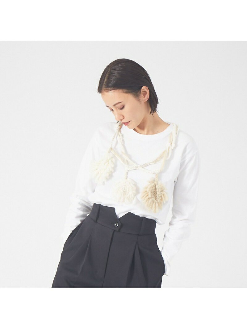 【SALE／50%OFF】qualite 【boussole*qualite】クロシェネックレスロンT カリテ トップス カットソー・Tシャツ ブルー ホワイト ピンク【送料無料】
