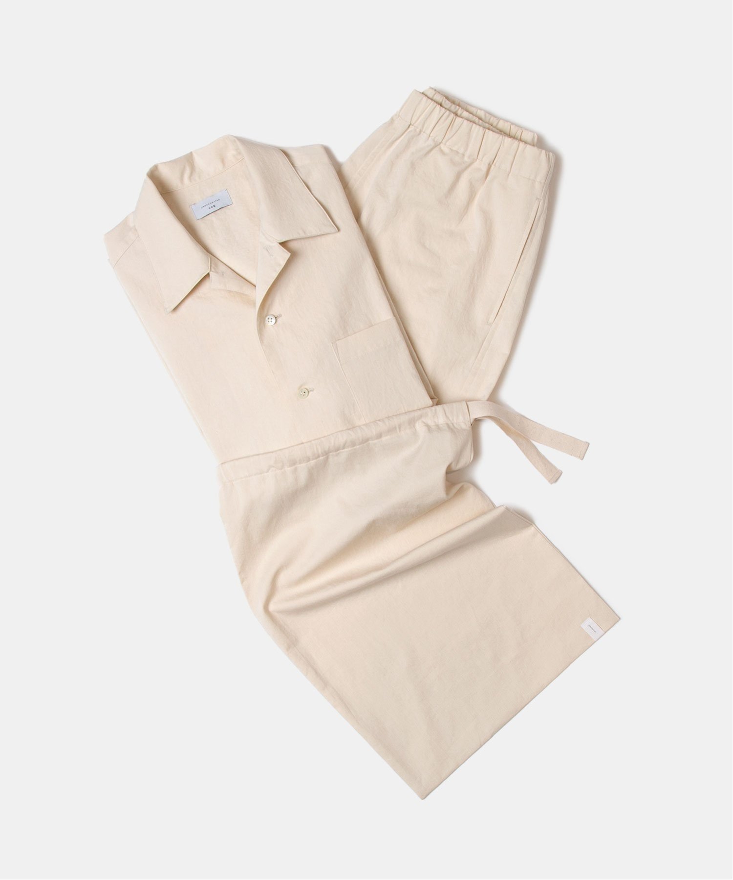 UNDECORATED Organic Cotton Shirt・Shorts アンデコレイテッド トップス シャツ・ブラウス ホワイト ブラウン【送料無料】