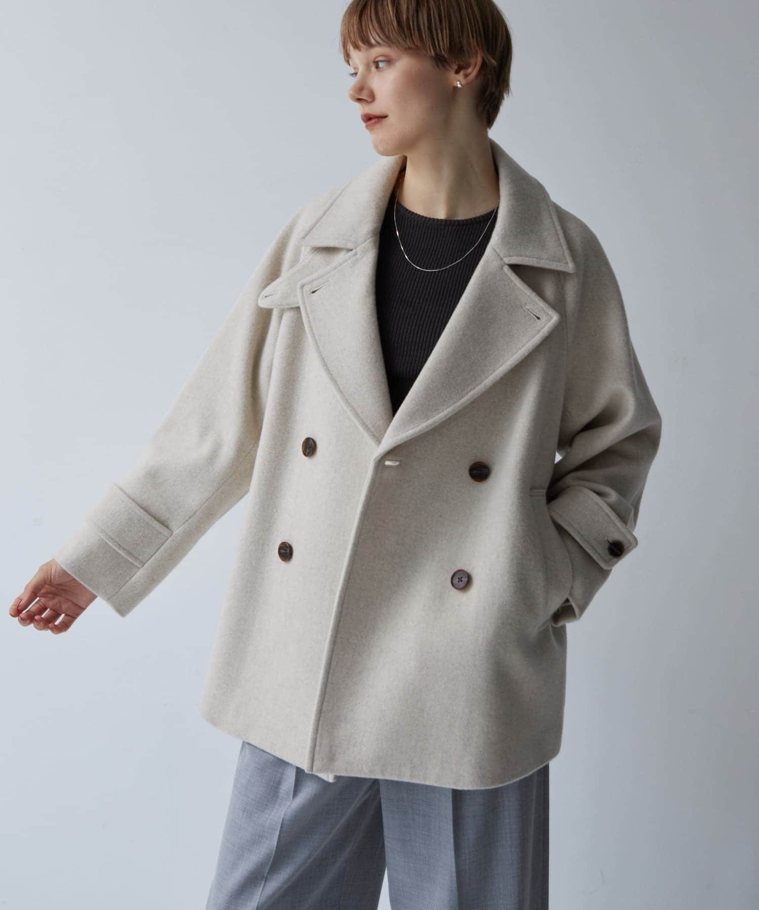 【SALE/20%OFF】URBAN RESEARCH スーパー100メルトンPコート アーバンリサーチ ジャケット・アウター ピーコート ベージュ ネイビー ブルー グレー【送料無料】