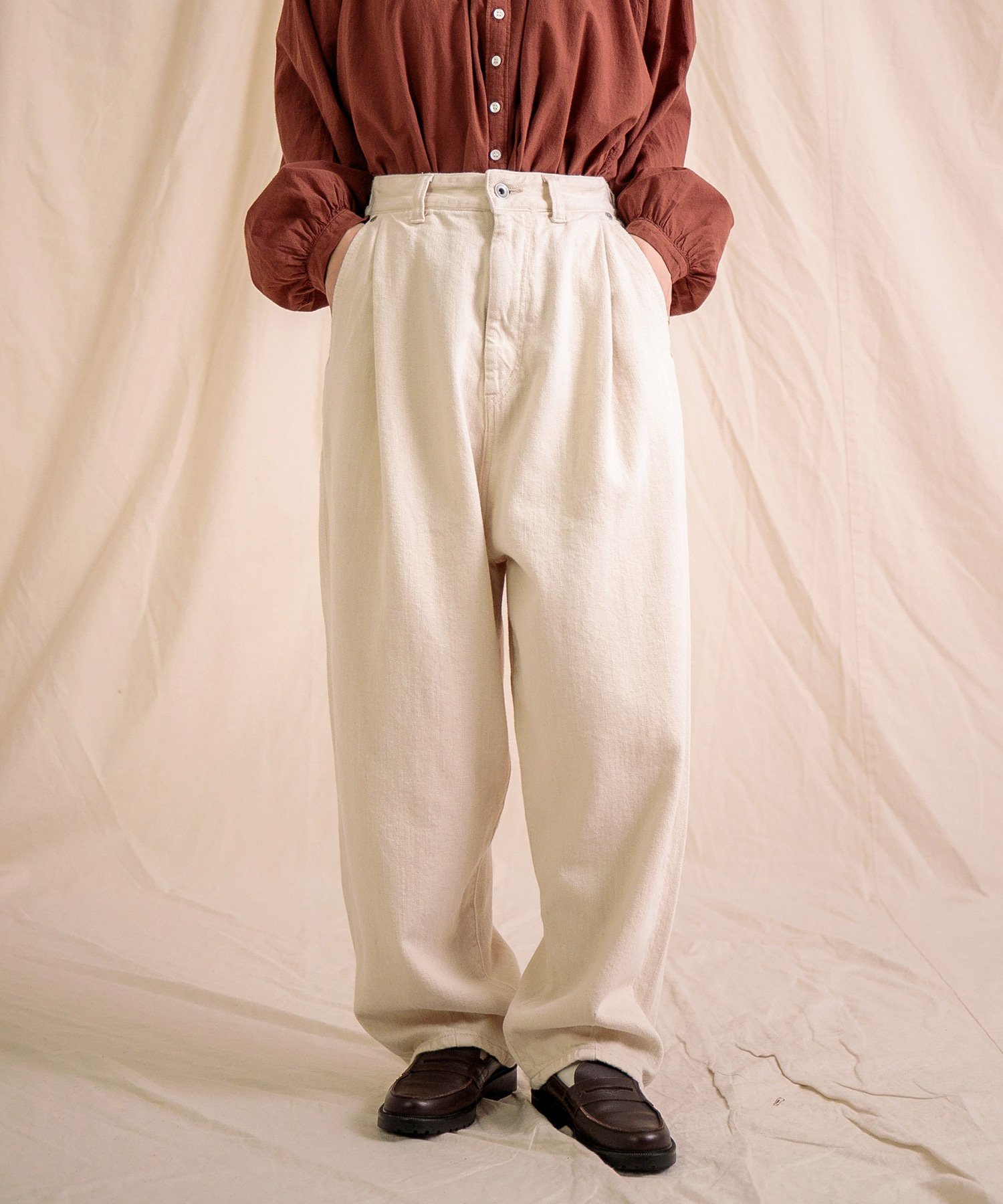Brocante 生成デニム アンプリッセパンツ ドミンゴ パンツ ジーンズ・デニムパンツ ベージュ【送料無料】