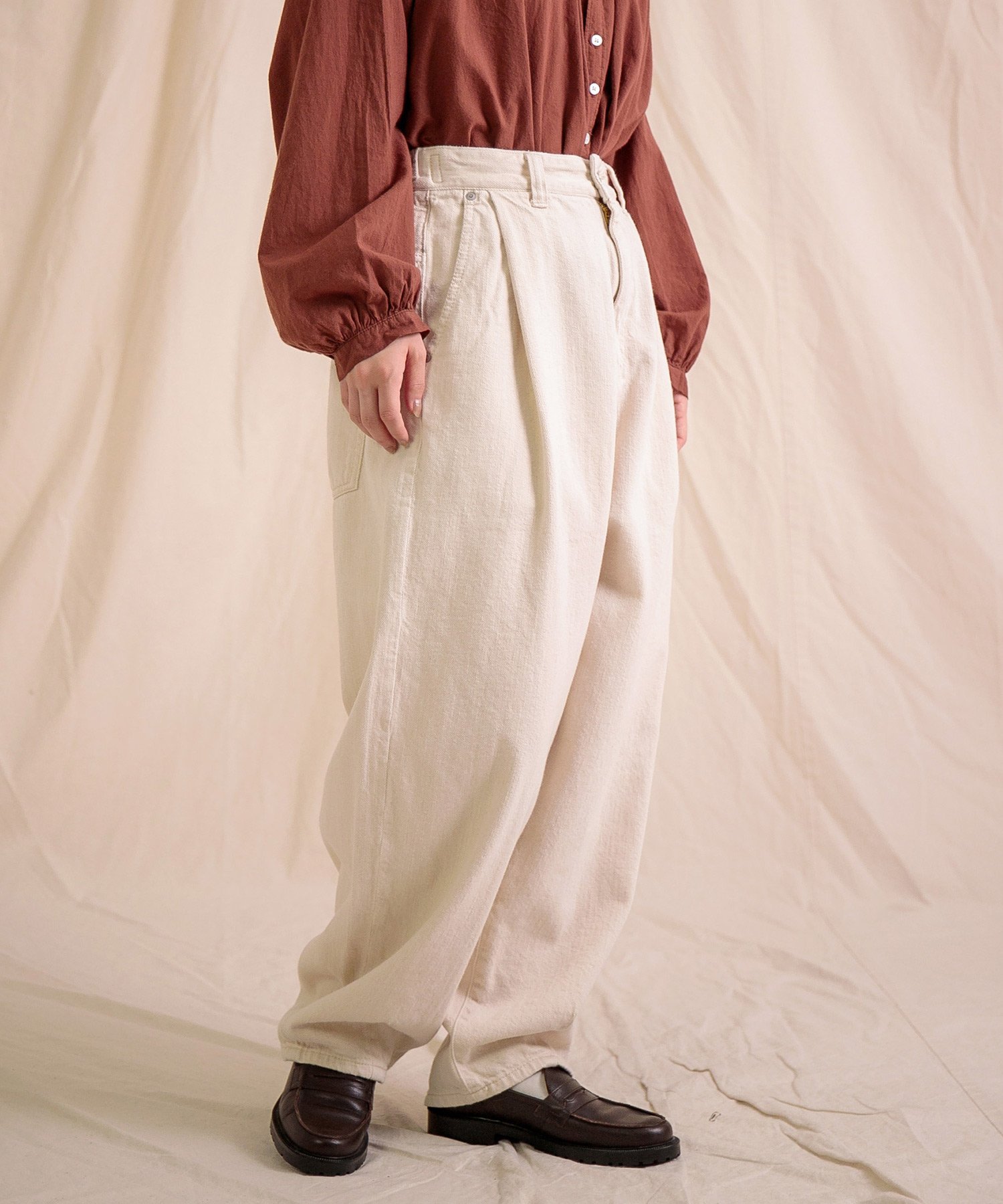 Brocante 生成デニム アンプリッセパンツ ドミンゴ パンツ ジーンズ・デニムパンツ ベージュ【送料無料】