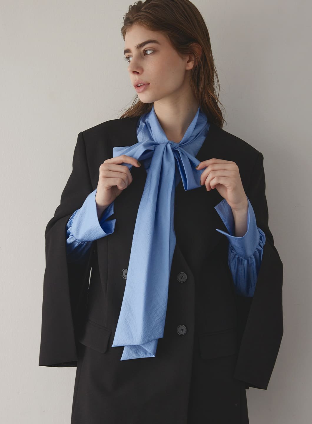 【SALE／50%OFF】COEL スリットノーカラージャケット コエル ジャケット・アウター ノーカラージャケット ブラック【送料無料】