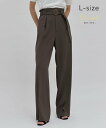 BEIGE, 【洗える・L-size】CINDY / ワイドタックパンツ ベイジ, パンツ その他のパンツ グレー ネイビー ブラック ブラウン【送料無料】