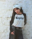 【SALE/20%OFF】repipi armario ドロストラグランニット レピピアルマリオ トップス ニット ブルー ホワイト ブラック
