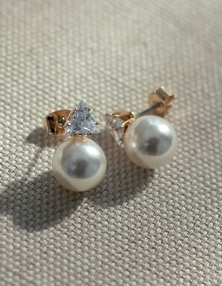 MEISM フェイクパール*トライアングルピアス リエディ アクセサリー・腕時計 ピアス ゴールド シルバー stylife-15053311 Rakuten Fashion サンプル画像2