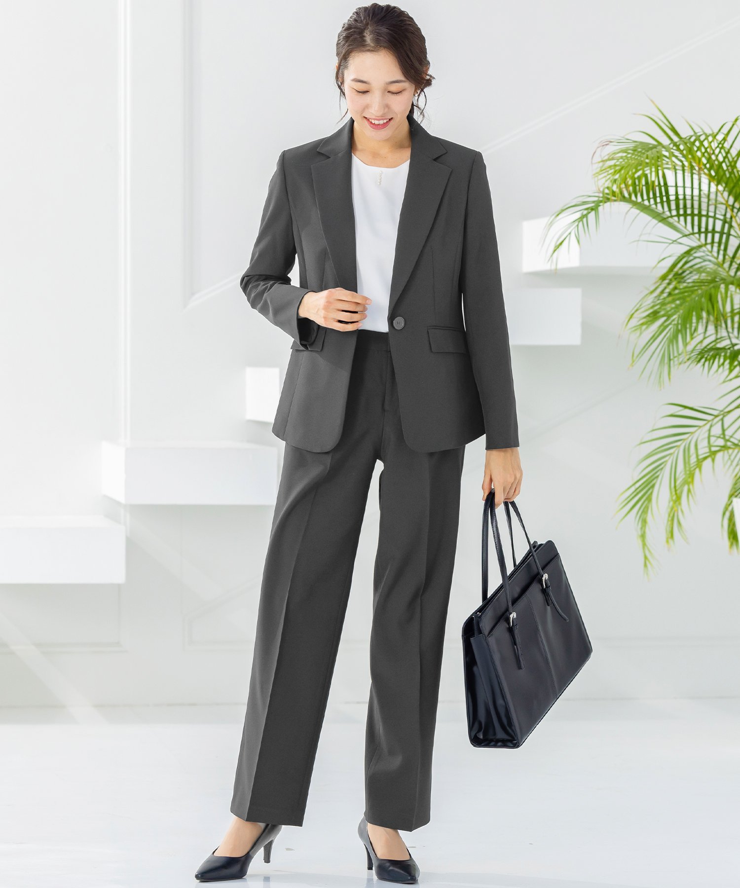 AddRouge スーツ レディース セットアップ ビジネス スーツ テーラード かっこいい アッドルージュ スーツ・フォーマル セットアップスーツ グレー ブラック ネイビー【送料無料】