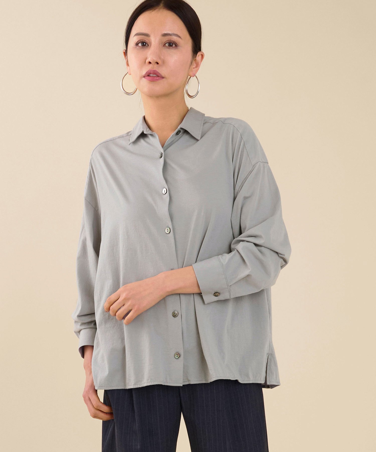 marmors 【marmors】ALBINI cut shirt マイカアンドディール トップス シャツ・ブラウス ブルー ブラウン ブラック