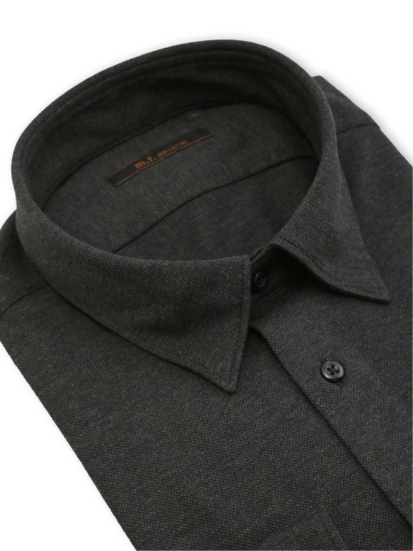 【SALE／10%OFF】m.f.editorial 綿100 ストレッチ NEWスタンダードフィット ショートワイドカラー長袖ニットシャツ タカキュー スーツ・フォーマル Yシャツ・カッターシャツ【送料無料】