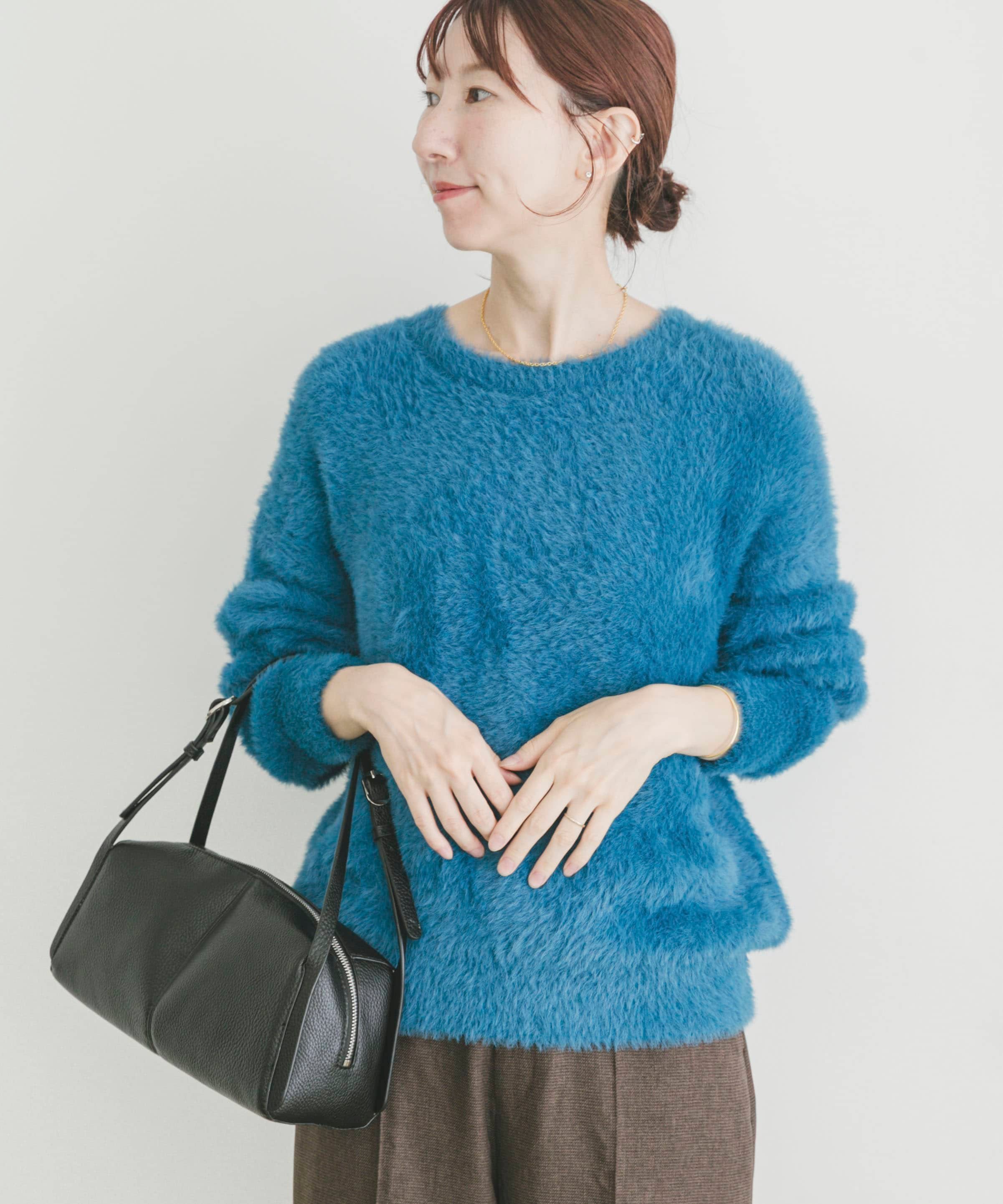 ITEMS シャギービッグシルエットニット アーバンリサーチアイテムズ トップス ニット グレー