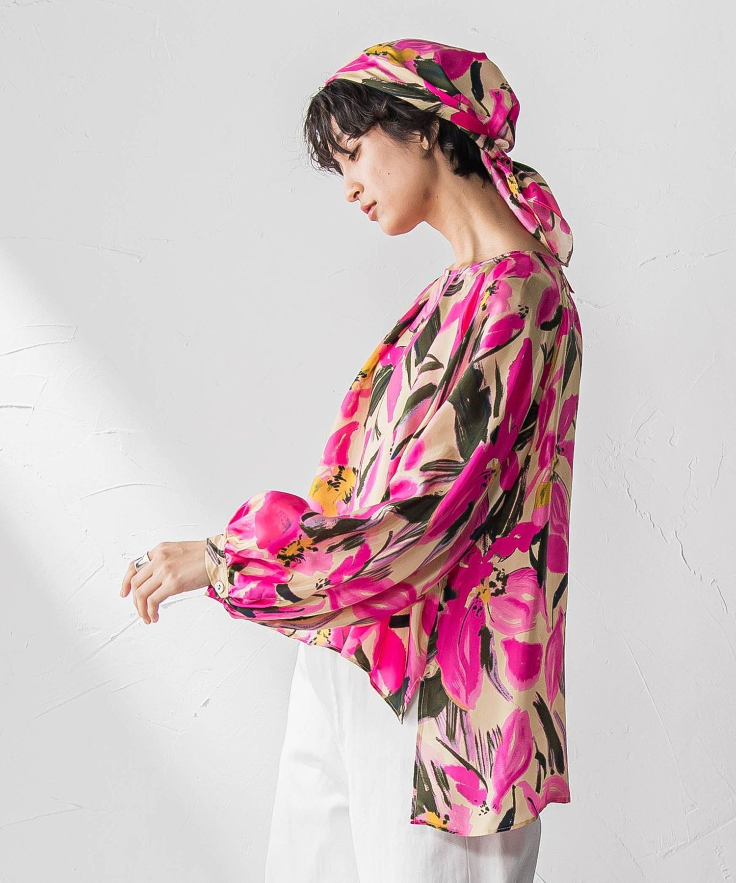 MAYSON GREY IPEKERフラワープリントフレアブラウス メイソングレイ トップス シャツ・ブラウス ピンク