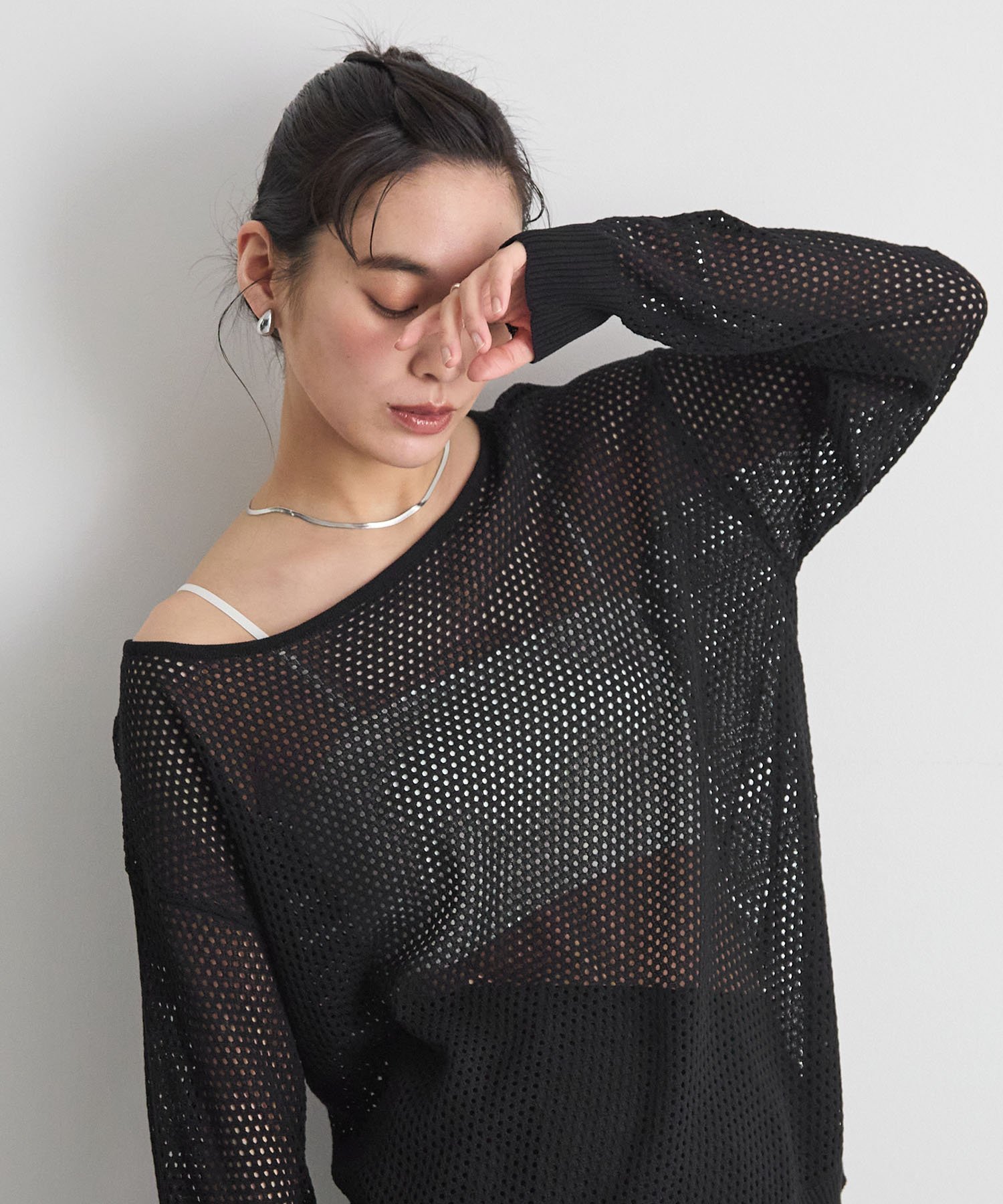 Futier Land メッシュニット フューティアランド トップス カットソー・Tシャツ ブラック グリーン ホワイト【送料無料】