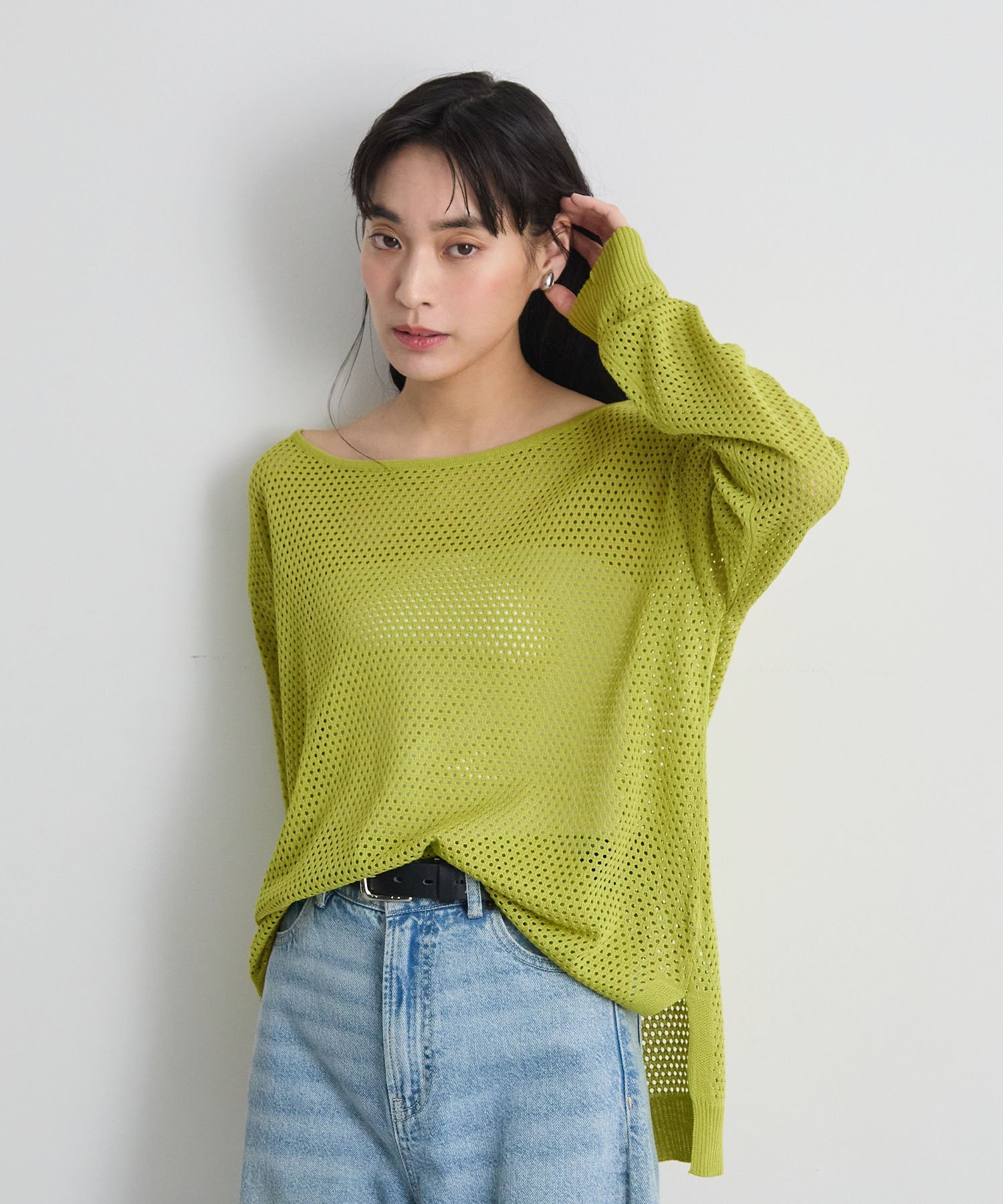 Futier Land メッシュニット フューティアランド トップス カットソー・Tシャツ ブラック グリーン ホワイト【送料無料】