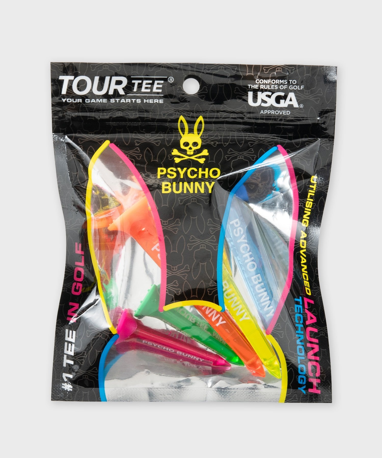 Psycho Bunny [GOLF]TOUR TEE NEON サイコバニー ファッション雑貨 その他のファッション雑貨 イエロー