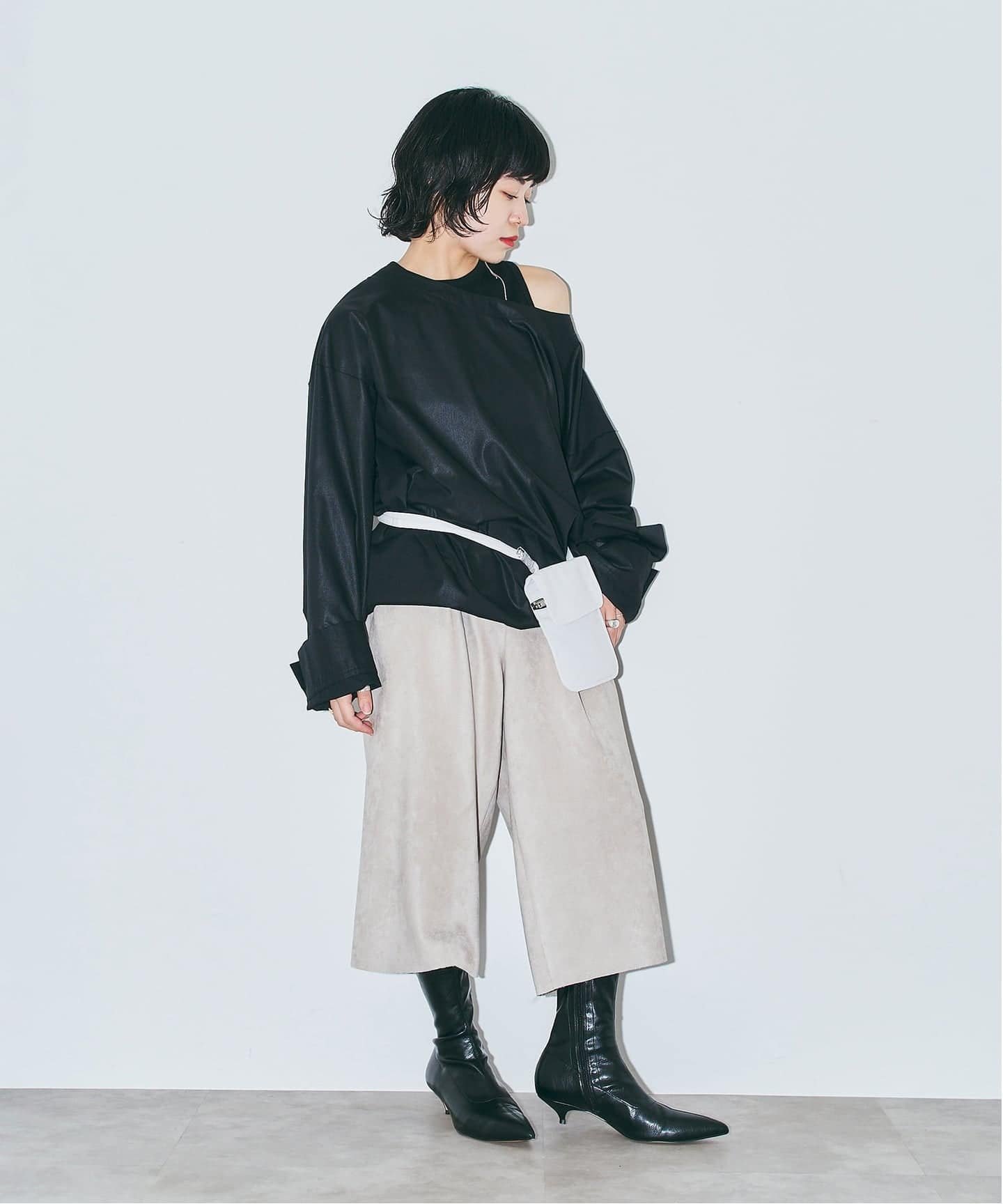 CITYSHOP CHINTS LONG SLEEVE:ブラウス シティーショップ トップス シャツ・ブラウス ブラック ブルー【送料無料】