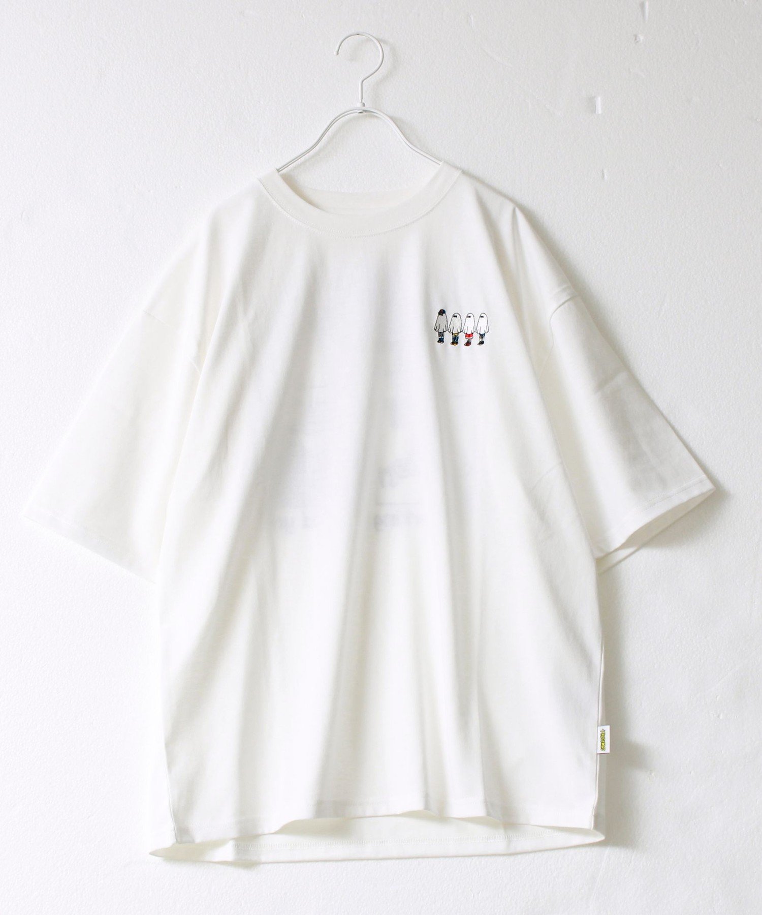 【SALE／10%OFF】FREDYMAC 【FREDYMAC/フレディマック】度詰め天竺オバケ刺繍TEE フレディ アンド グロスター トップス カットソー・Tシャツ ホワイト ベージュ