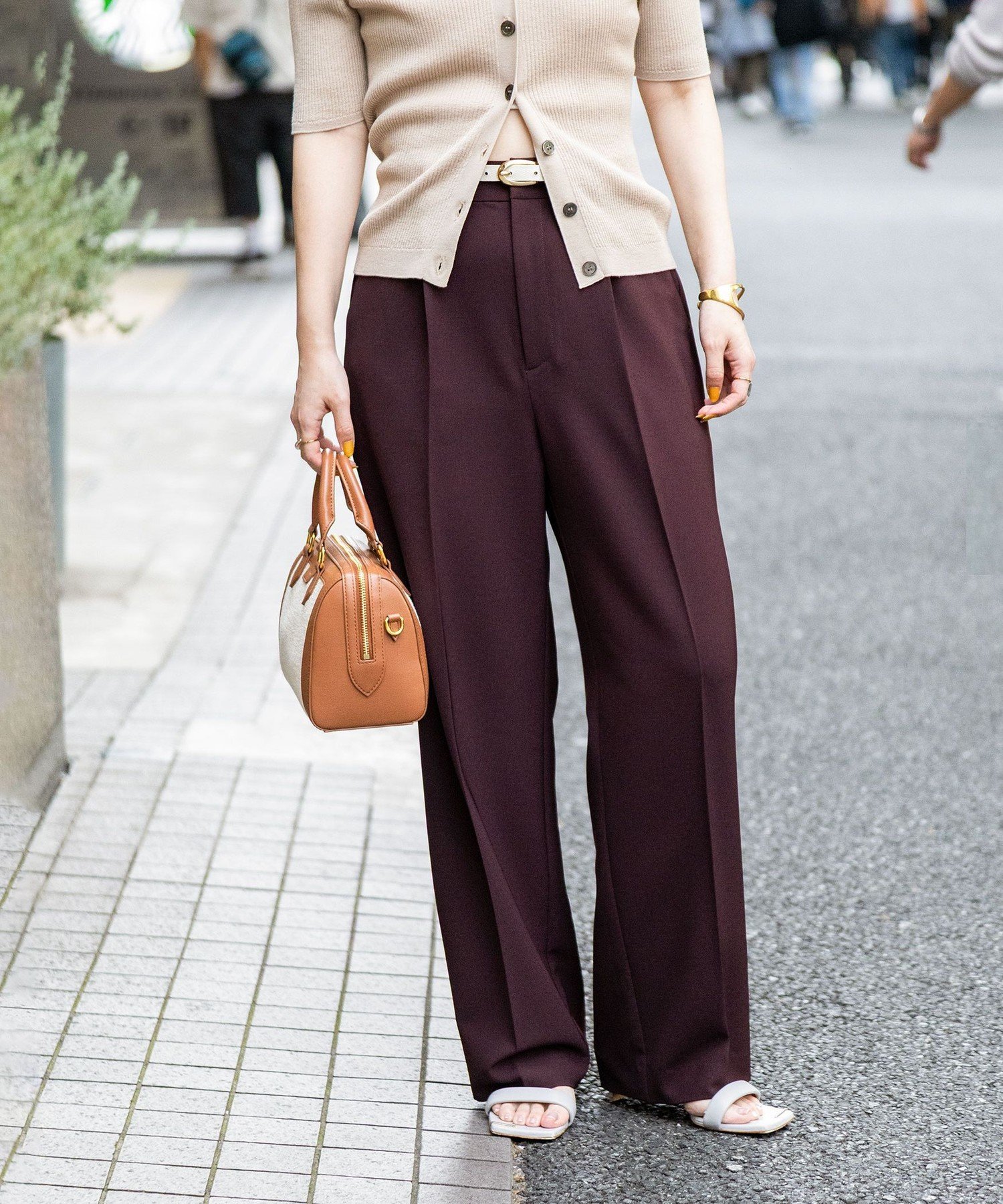 NOLLEY'S sophi 《セットアップ対応》ウォッシャブルドライツイルワイドパンツ ノーリーズ パンツ その他のパンツ ベージュ ホワイト【送料無料】