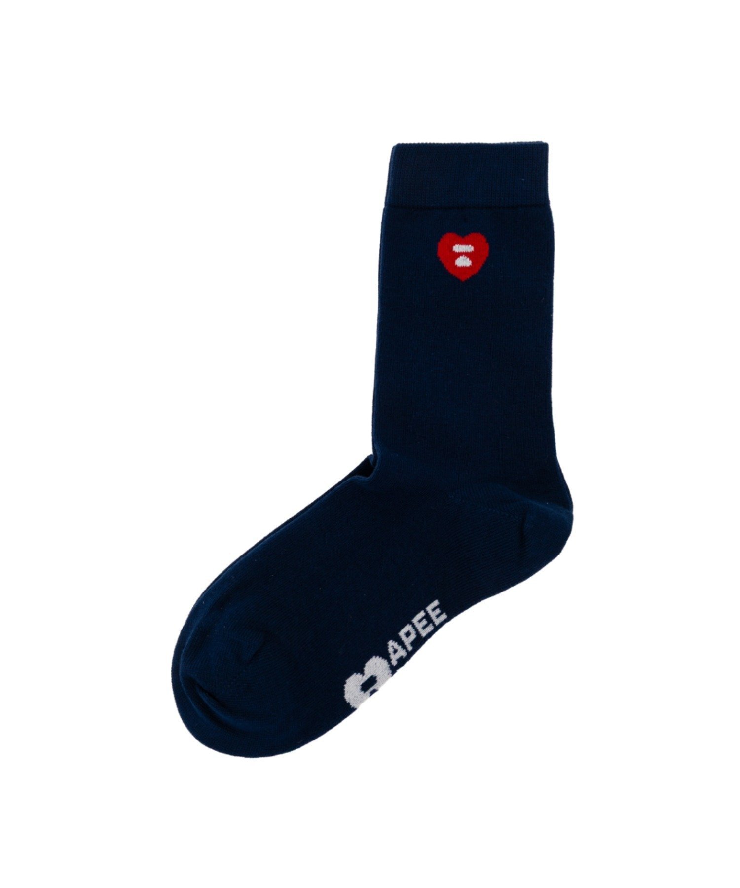 A BATHING APE HEART EMBROIDERY BADGE SOCKS #2 ア ベイシング エイプ 靴下・レッグウェア 靴下 ピンク ブルー イエロー
