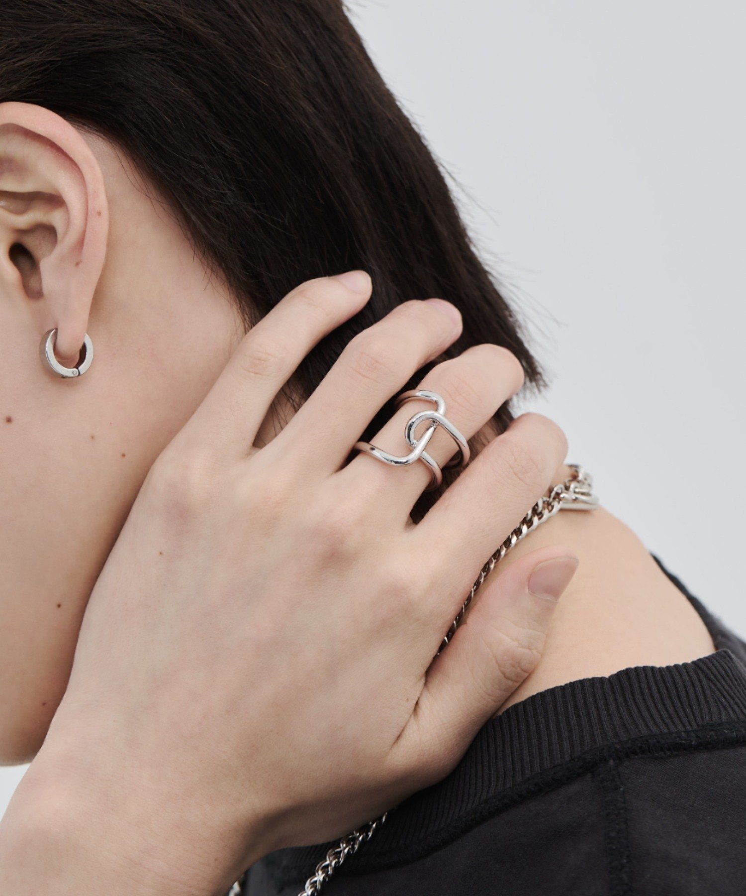 【SALE／20%OFF】WYZ ビッグヒネリ クロスリング シーテ アクセサリー・腕時計 リング・指輪 シルバー