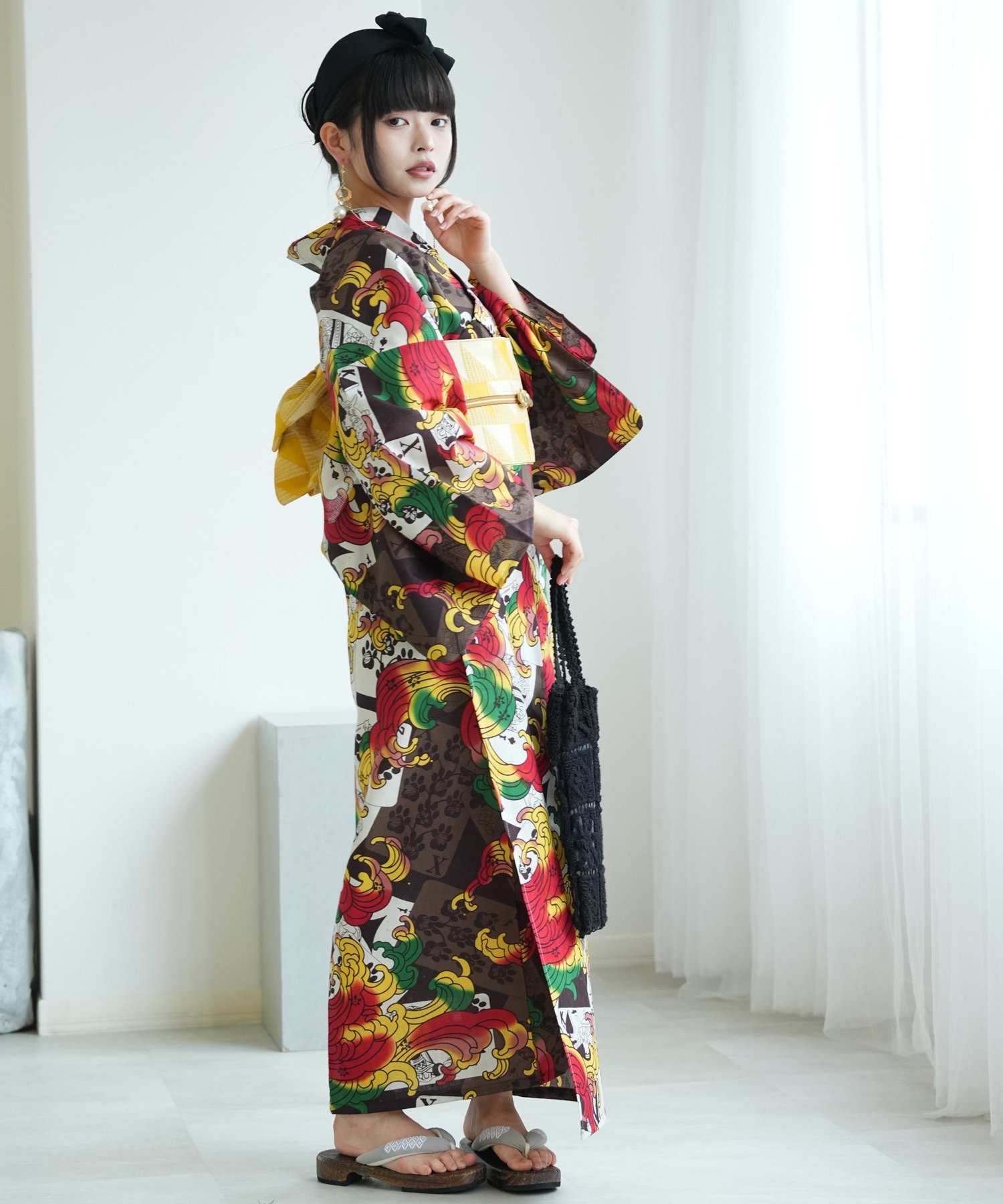 Rakuten FashionのNico@ntique ニコアンティーク セパレート 浴衣 3点セット サイケデリック・アーカイブ ウタタネ 着物・浴衣・和装小物 浴衣【送料無料】｜アングル3