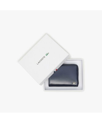 LACOSTE レザーミニマルコインケース ラコステ 財布・ポーチ・ケース コインケース・小銭入れ・札入れ ネイビー ブラック グリーン レッド【送料無料】