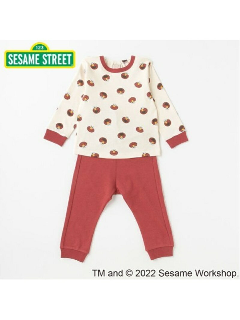 【SALE／60%OFF】petit main 【セサミストリート】総柄セットアップ ナルミヤオンライン トップス その他のトップス レッド ブルーのサムネイル