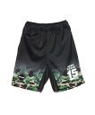 A BATHING APE BK15TH ANNIVERSARY X FCRB ABC CAMO GRADATION GAME SHORTS K ア ベイシング エイプ パンツ その他のパンツ グリーン イエロー【送料無料】