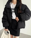 【SALE/24%OFF】GeeRA スタンドカラーフェイクダウンジャケット ジーラ ジャケット・アウター ダウンジャケット・ダウンベスト ホワイト ブラック ブラウン【送料無料】