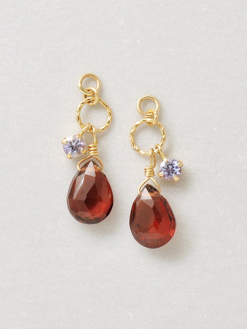 TAKE-UP 【 Palette】K10 ガーネット しずくチャーム テイクアップ ファッション雑貨 チャーム・キーチェーン イエロー【送料無料】