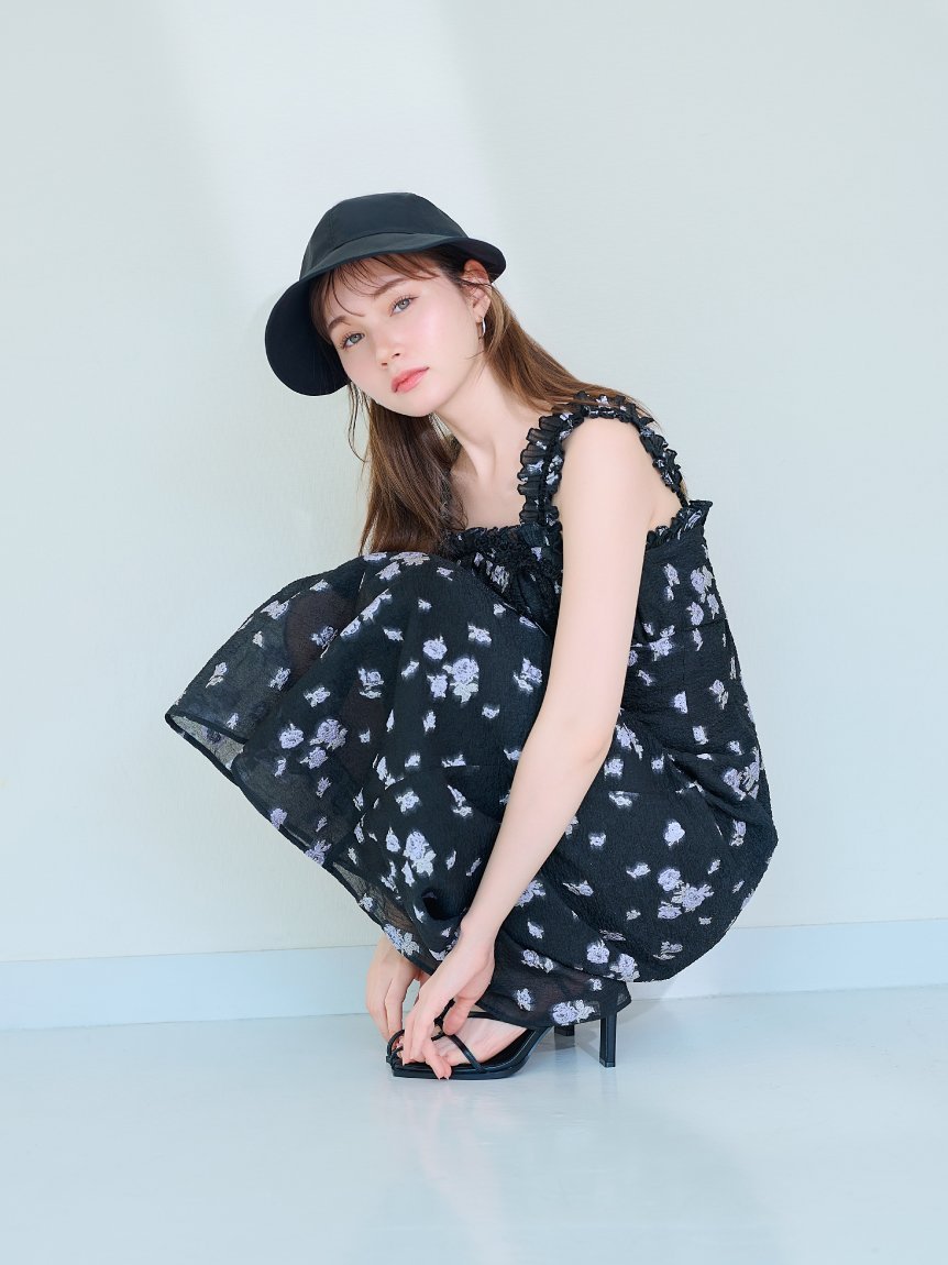 SNIDEL 【MASH STORE/一部販路限定】UVカットワイドキャップ/ハンドウォッシャブル スナイデル 帽子 その他の帽子 ブラック【送料無料】のサムネイル