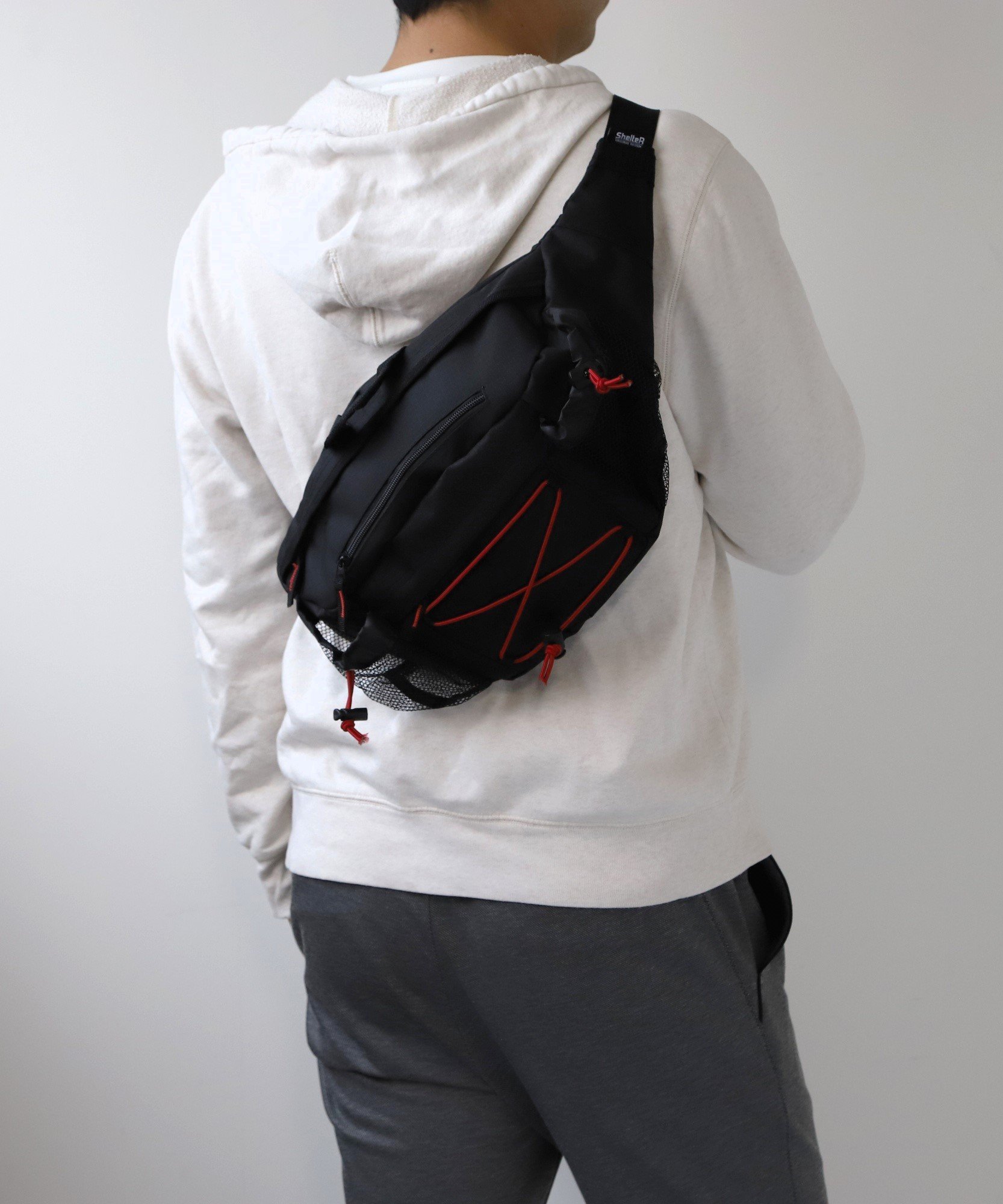 BACKYARD FAMILY SHELTER カラーゴム 3way ヒップバッグ ローラ バッグ ボディバッグ・ウエストポーチ ..