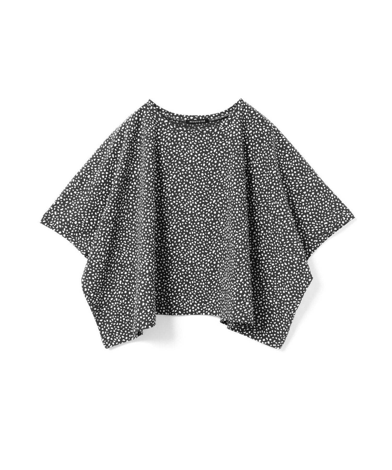 mizuiro ind mizuiro ind プリントワイドプルオーバー マーコート トップス カットソー・Tシャツ ブラック グレー
