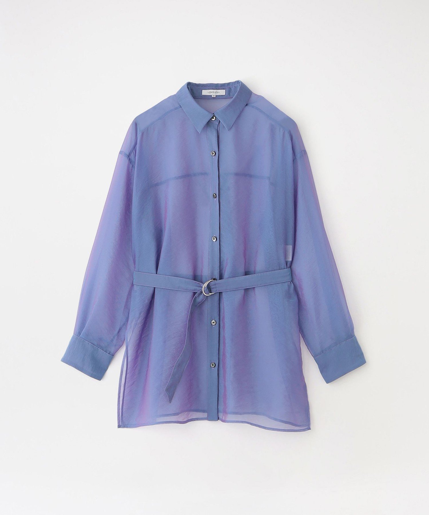 LOVELESS シャンブルシアーシャツ ラブレス トップス シャツ・ブラウス ブルー