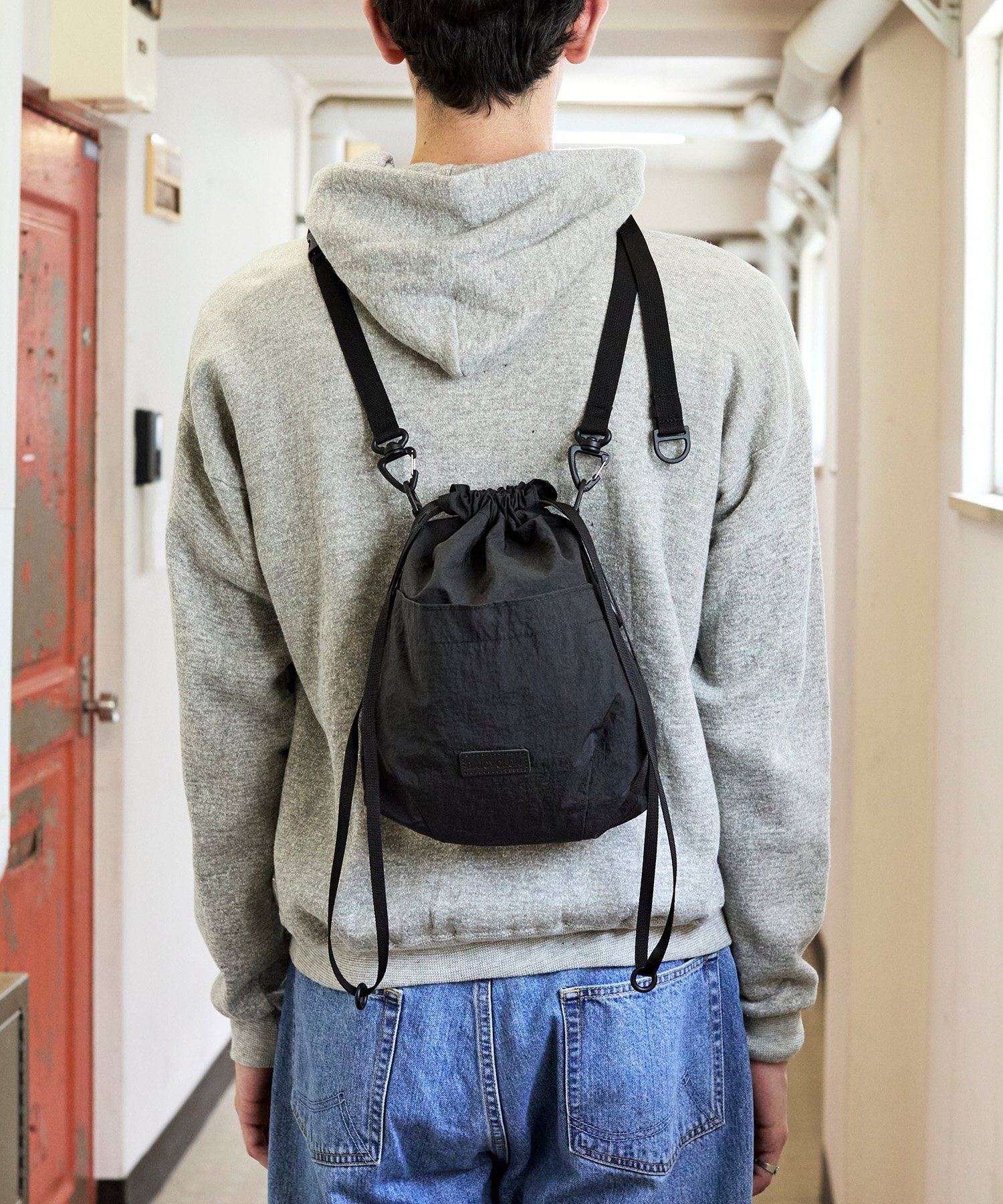 BAICYCLON BAICYCLON/DRAW STRING BAG BCL-114 セットアップセブン バッグ ショルダーバッグ ブラック【送料無料】