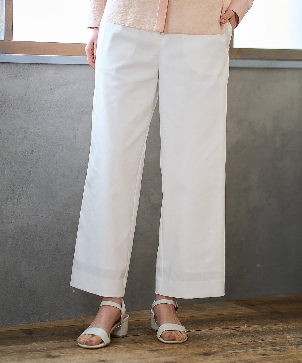 麻, 亚麻 - CHRISTIAN AUJARD（小さいサイズ） リネンリラックスワイドパンツ メゾンドゥサンク パンツ その他のパンツ ホワイト【送料無料】