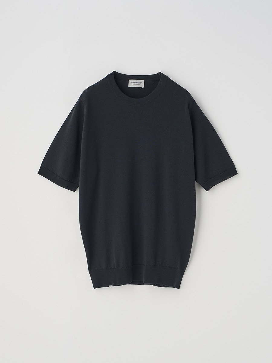 JOHN SMEDLEY ウール クラシックニットTシャツ ｜ S4922 ｜ 30G EASY FIT ジョンスメドレー トップス ニット ブラック【送料無料】