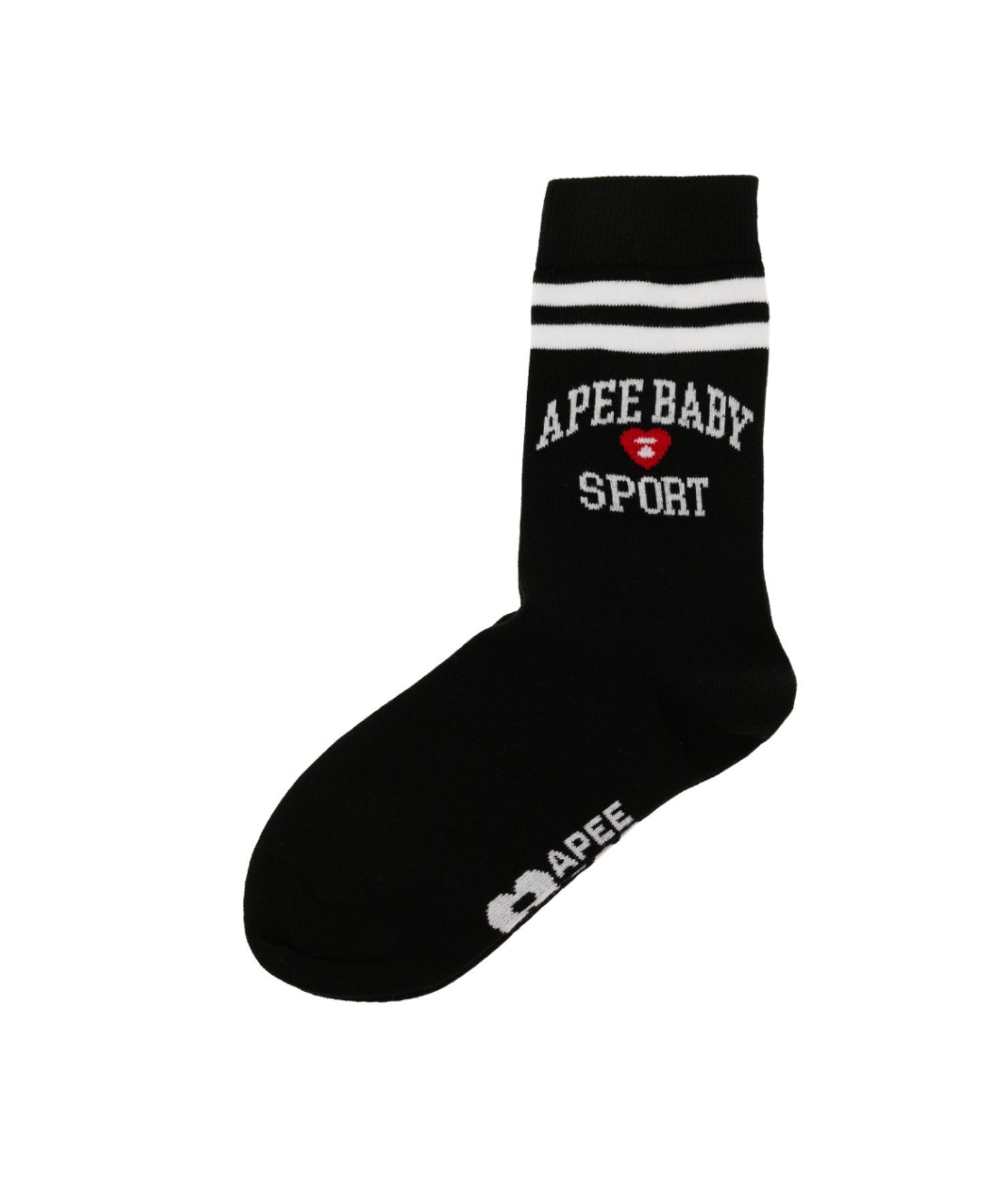 A BATHING APE APEE BABY SOCKS ア ベイシング エイプ 靴下・レッグウェア 靴下 ブラック ホワイト