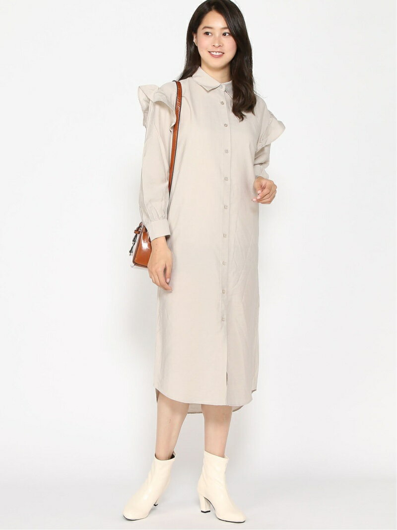 【SALE／51%OFF】LOWRYS FARM ソデフリルワンピース ローリーズファーム ワンピース・ドレス その他のワンピース・ドレス ベージュ ブラウン ブラックのサムネイル