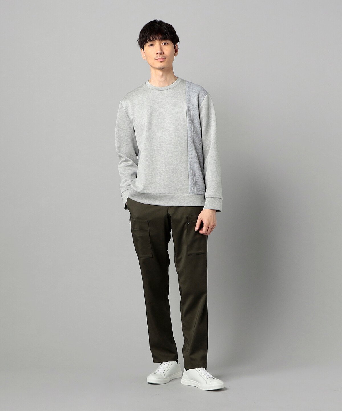 【SALE／40%OFF】COMME CA MEN 福井染め ドライツイルストレッチ カーゴパンツ コムサメン パンツ その他のパンツ カーキグリーン ブラック【送料無料】