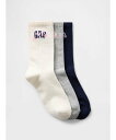 【SALE/40%OFF】GAP (K)SAKURA GAPロゴ クルーソックス 3足セット (キッズ) ギャップ 靴下・レッグウェア 靴下
