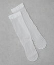 【SALE/30%OFF】NANO universe MARCOMONDE/sheer high socks 18D ナノユニバース 靴下・レッグウェア その他の靴下・レッグウェア ブラック ホワイト