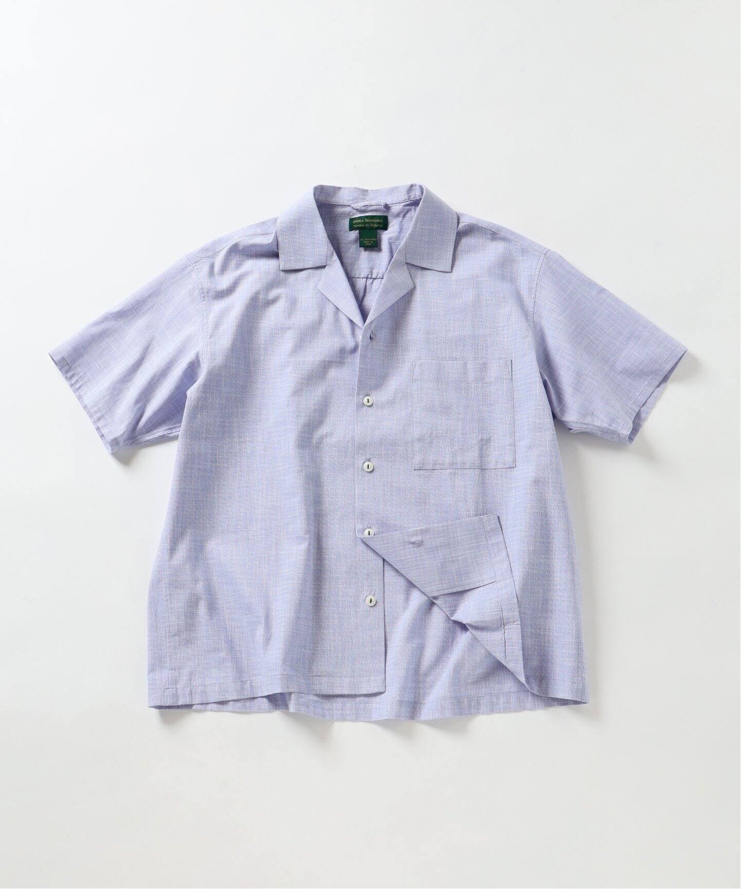 JOURNAL STANDARD relume INDIA / チェック オープン カラー シャツ "インド製" ジャーナル スタンダード レリューム トップス シャツ・ブラウス ブルー グリーン ワインレッド【送料無料】