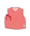 【SALE/50%OFF】こども ビームス ベビー チェック キルト ベスト(50~70cm) ビームス アウトレット トップス ベスト・ジレ レッド