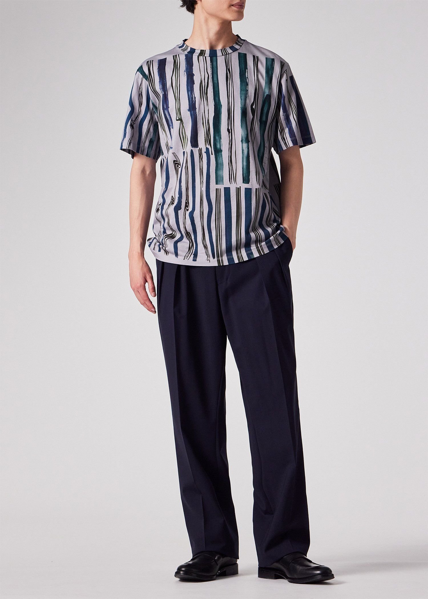 Paul Smith "Cut Stripe" オールオーバー Tシャツ ポール・スミス トップス カットソー・Tシャツ ベージュ【送料無料】