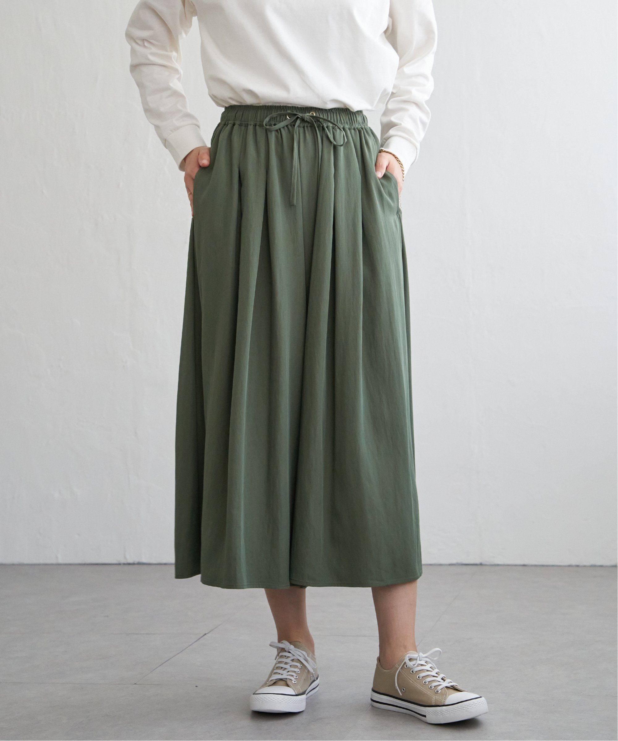 【SALE／50%OFF】ikka ビンテージツイルタックスカーチョ イッカ パンツ その他の...