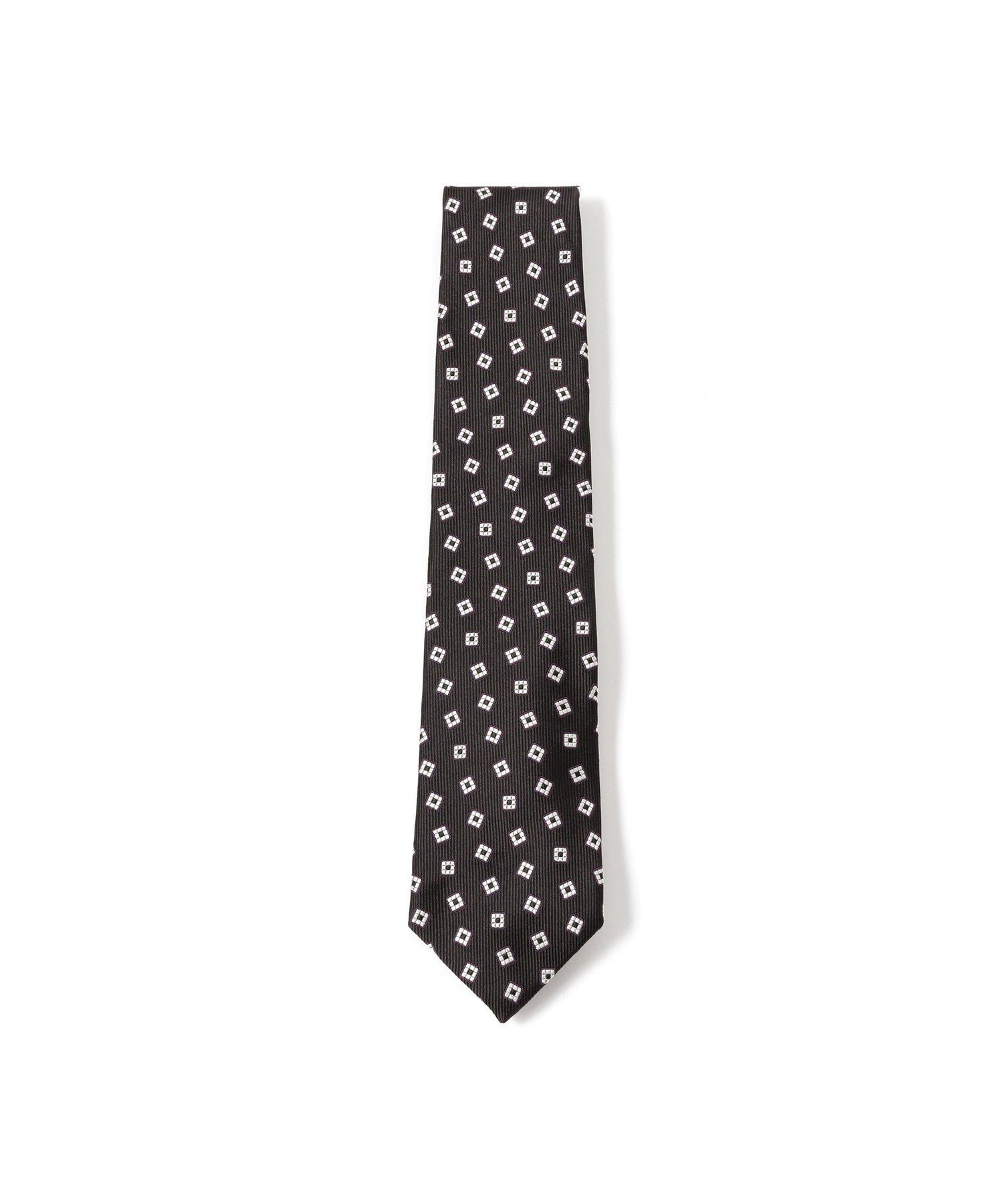 BEAMS F シルク 小紋柄 ジャカード ネクタイ ビームス メン スーツ・フォーマル ネクタイ・蝶ネクタイ ネイビー ブラック【送料無料】