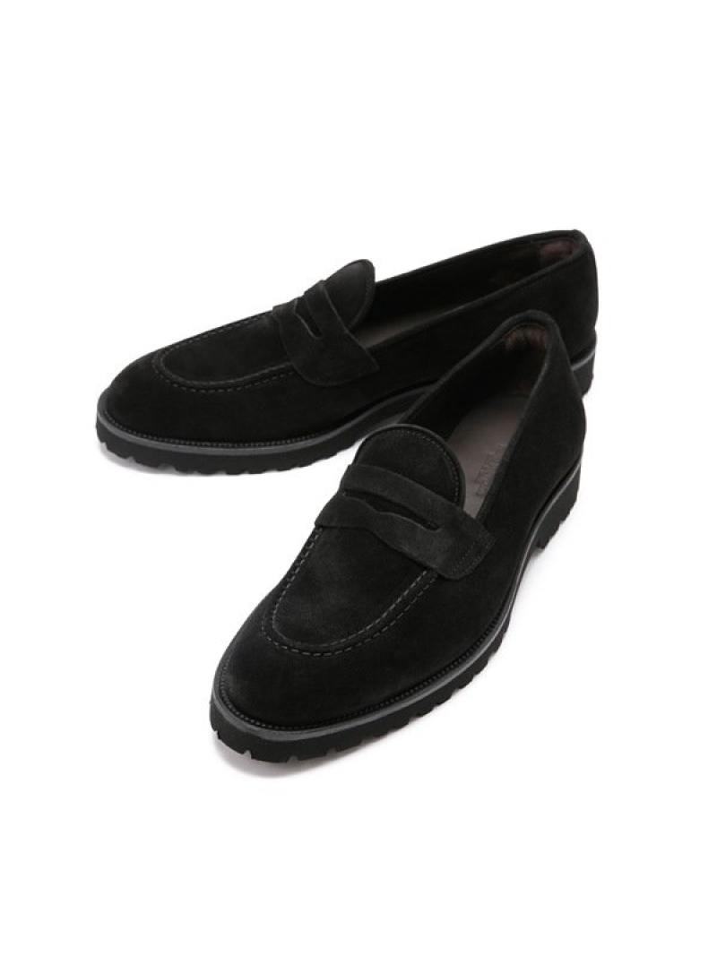 【SALE／30%OFF】NANO universe Vibram イタリア製スエードコインローファー ナノユニバース シューズ・靴 その他のシューズ・靴 ブラック ブラウン【送料無料】