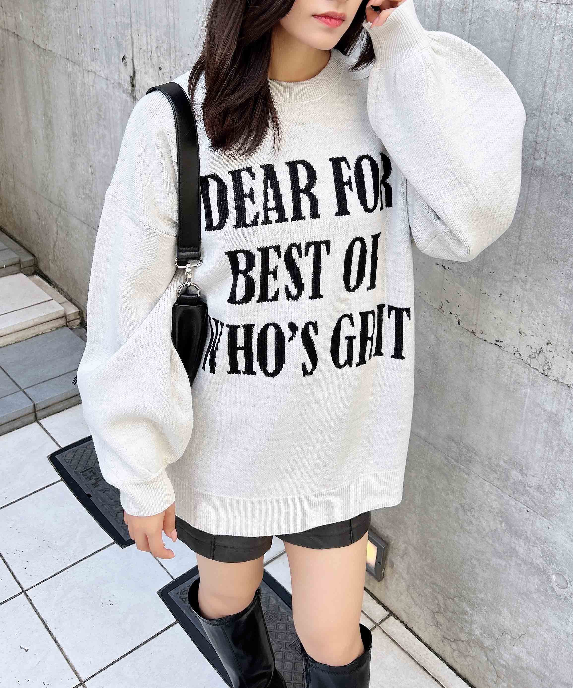 【SALE／12%OFF】INGNI 12GJQ3段BIGロゴニット イング トップス ニット ホワイト ブラック グレーのサムネイル